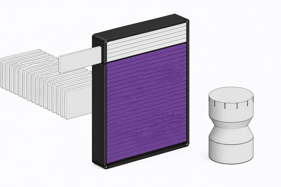 A disk-style cache module whose large stable block of layers fits tightly with incoming prompt cards, beside a notched timer ring, illustrating DeepSeek's prompt prefix KV cache and its retention period.
