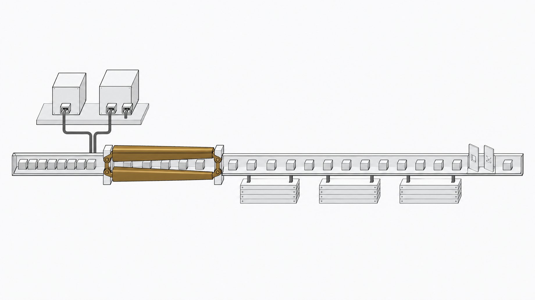 A pipeline diagram-style illustration of a model's context window of token blocks passing through a scaling stage that doubles its length, fed by two launch units, representing serving Sage-A1.5 at 512K context with YaRN.