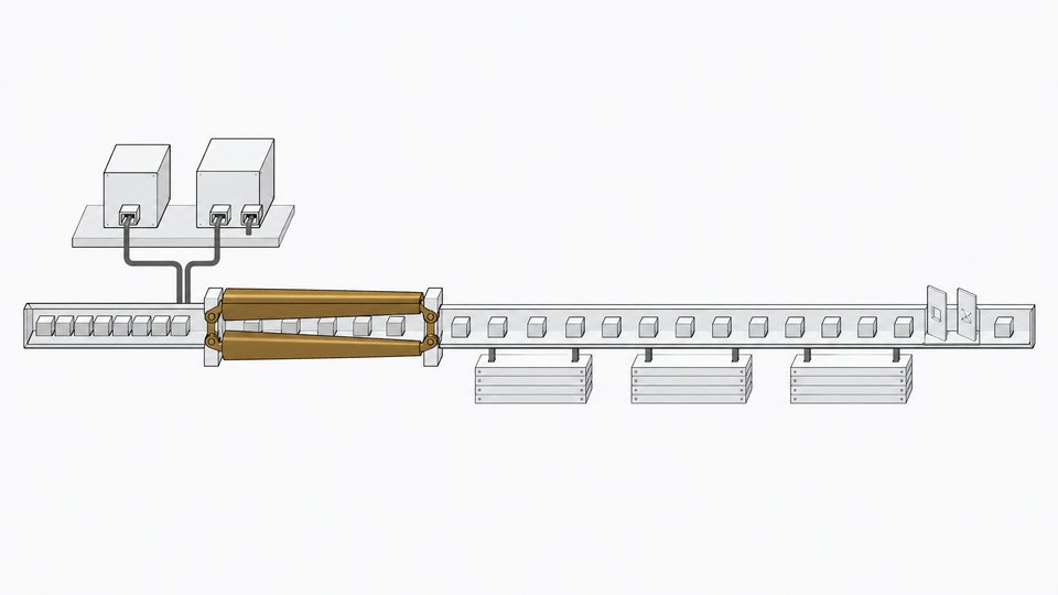 A pipeline diagram-style illustration of a model's context window of token blocks passing through a scaling stage that doubles its length, fed by two launch units, representing serving Sage-A1.5 at 512K context with YaRN.